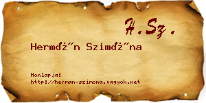 Hermán Szimóna névjegykártya